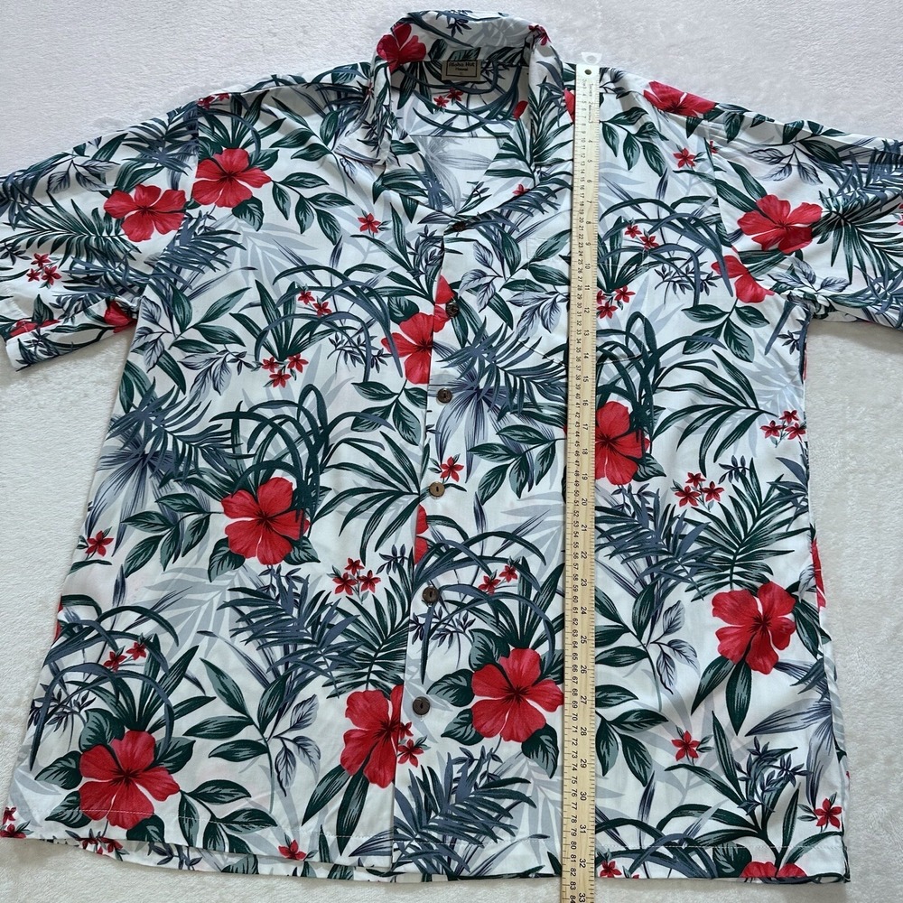 Aloha Hut Hawaiian Shirt Mens XL Palm Tree Button Up Short Sleeve - Picture 3 of 9